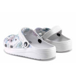 Бели джапанки, pvc материя - ежедневни обувки за лятото N 100022085