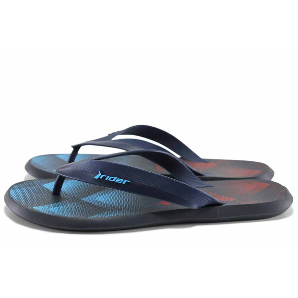 Сини джапанки, pvc материя - ежедневни обувки за пролетта и лятото N 100022176