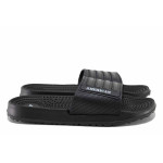 Черни джапанки, pvc материя - всекидневни обувки за лятото N 100022078