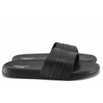 Черни джапанки, pvc материя - всекидневни обувки за лятото N 100022080
