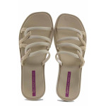 Бежови джапанки, pvc материя - всекидневни обувки за лятото N 100021767