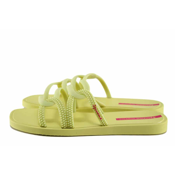 Жълти джапанки, pvc материя - ежедневни обувки за лятото N 100021768