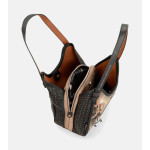 Черна дамска чанта, здрава еко-кожа - удобство и стил за есента и зимата N 100022364