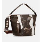 Кафява дамска чанта, здрава еко-кожа - удобство и стил за есента и зимата N 100022389