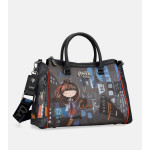 Синя дамска чанта, здрава еко-кожа - удобство и стил за есента и зимата N 100022366