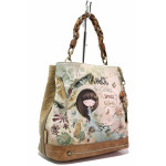 Зелена дамска чанта, здрава еко-кожа - удобство и стил за пролетта и лятото N 100021365