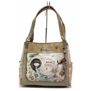 Зелена дамска чанта, здрава еко-кожа - удобство и стил за пролетта и лятото N 100021383