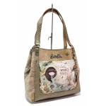 Зелена дамска чанта, здрава еко-кожа - удобство и стил за пролетта и лятото N 100021383