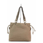 Бежова дамска чанта, здрава еко-кожа - удобство и стил за пролетта и лятото N 100021442
