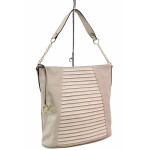 Бежова дамска чанта, здрава еко-кожа - удобство и стил за пролетта и лятото N 100021443