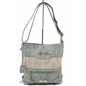 Зелена дамска чанта, здрава еко-кожа - спортен стил за пролетта и лятото N 100021444