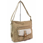 Бежова дамска чанта, здрава еко-кожа - удобство и стил за пролетта и лятото N 100021448