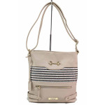 Бежова дамска чанта, здрава еко-кожа - спортен стил за пролетта и лятото N 100021445