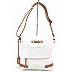 Бяла дамска чанта, здрава еко-кожа - удобство и стил за пролетта и лятото N 100021473