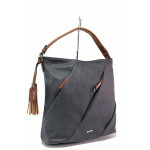Тъмносиня дамска чанта, здрава еко-кожа - удобство и стил за пролетта и лятото N 100021477