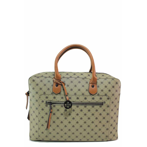 Зелена дамска чанта, здрава еко-кожа - удобство и стил за пролетта и лятото N 100021478