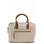 Бежова дамска чанта, здрава еко-кожа - удобство и стил за пролетта и лятото N 100021479