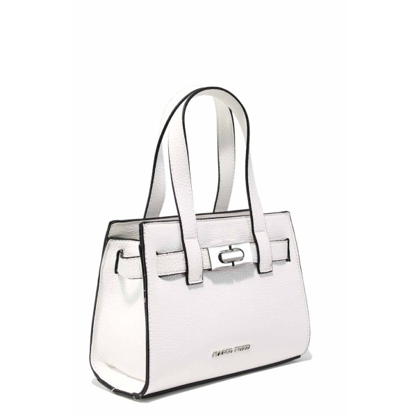 Бяла дамска чанта, здрава еко-кожа - удобство и стил за пролетта и лятото N 100021541