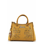 Жълта дамска чанта, здрава еко-кожа - удобство и стил за пролетта и лятото N 100021869
