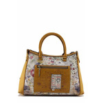 Жълта дамска чанта, здрава еко-кожа - удобство и стил за пролетта и лятото N 100021869