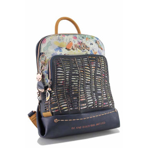 Синя раница, здрава еко-кожа - удобство и стил за пролетта и лятото N 100021956