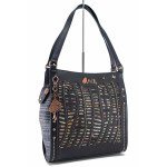 Синя дамска чанта, здрава еко-кожа - удобство и стил за пролетта и лятото N 100021959