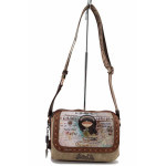 Кафява дамска чанта, здрава еко-кожа - удобство и стил за пролетта и лятото N 100022138