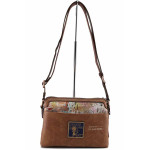 Кафява дамска чанта, здрава еко-кожа - удобство и стил за пролетта и лятото N 100022132