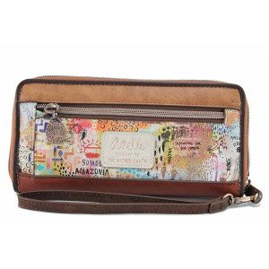 Кафяво портмоне, здрава еко-кожа - удобство и стил за пролетта и лятото N 100022135