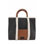 Черна дамска чанта, здрава еко-кожа - удобство и стил за есента и зимата N 100022196