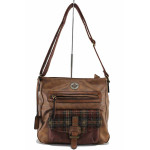 Кафява дамска чанта, здрава еко-кожа - удобство и стил за есента и зимата N 100022203