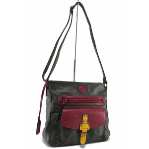 Зелена дамска чанта, здрава еко-кожа - удобство и стил за есента и зимата N 100022204