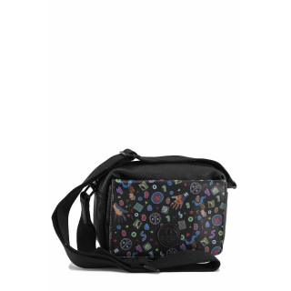Черна дамска чанта, здрава еко-кожа - удобство и стил за есента и зимата N 100022199