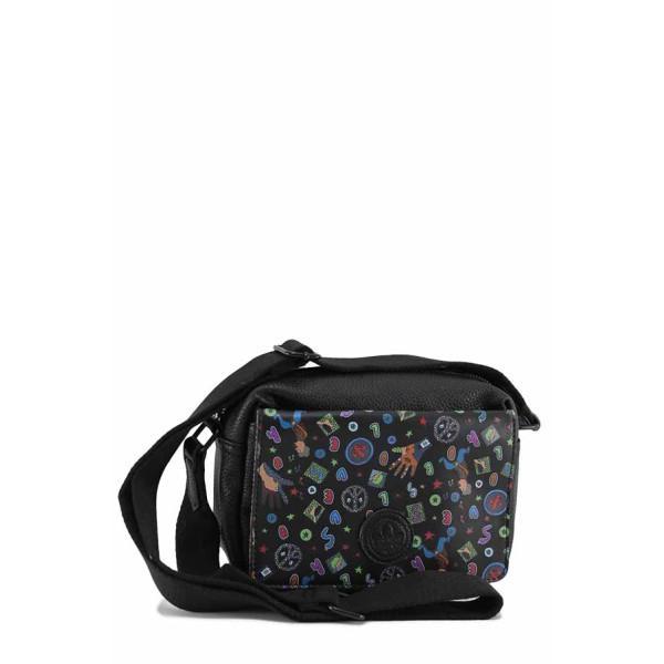 Черна дамска чанта, здрава еко-кожа - удобство и стил за есента и зимата N 100022199