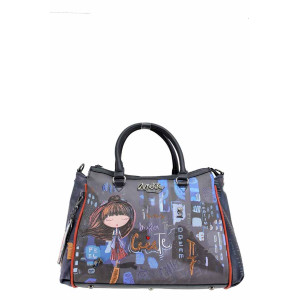 Синя дамска чанта, здрава еко-кожа - удобство и стил за есента и зимата N 100022366