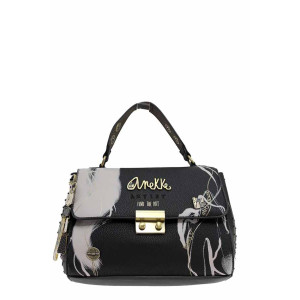 Черна дамска чанта, здрава еко-кожа - удобство и стил за есента и зимата N 100022370