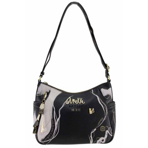 Черна дамска чанта, здрава еко-кожа - удобство и стил за есента и зимата N 100022372