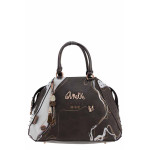 Кафява дамска чанта, здрава еко-кожа - удобство и стил за есента и зимата N 100022374