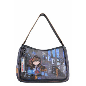 Синя дамска чанта, здрава еко-кожа - удобство и стил за есента и зимата N 100022375