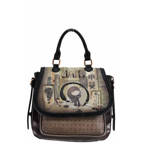 Черна дамска чанта, здрава еко-кожа - удобство и стил за есента и зимата N 100022382