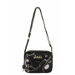 Черна дамска чанта, здрава еко-кожа - удобство и стил за есента и зимата N 100022386