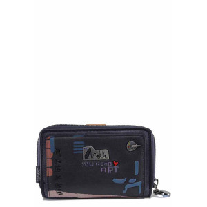 Черно портмоне, здрава еко-кожа - удобство и стил за есента и зимата N 100022405