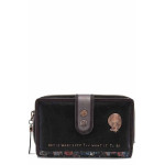 Черно портмоне, здрава еко-кожа - удобство и стил за есента и зимата N 100022406