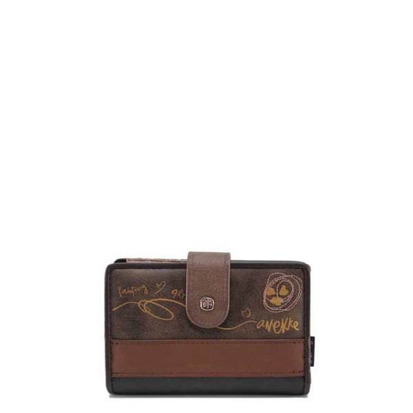 Кафяво портмоне, здрава еко-кожа - удобство и стил за есента и зимата N 100022410