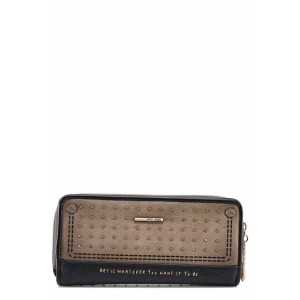 Черно портмоне, здрава еко-кожа - удобство и стил за есента и зимата N 100022412