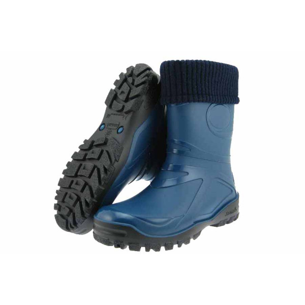Тъмносини дамски ботуши, pvc материя - всекидневни обувки за есента и зимата N 100022540