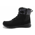 Черни юношески апрески, текстилна материя - всекидневни обувки за есента и зимата N 100022449