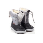 Сиви дамски боти, pvc материя и текстилна материя - всекидневни обувки за есента и зимата N 100022567