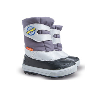 Сиви детски ботушки, текстилна материя - ежедневни обувки за есента и зимата N 100022554