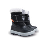 Черни детски ботушки, текстилна материя - ежедневни обувки за есента и зимата N 100022556
